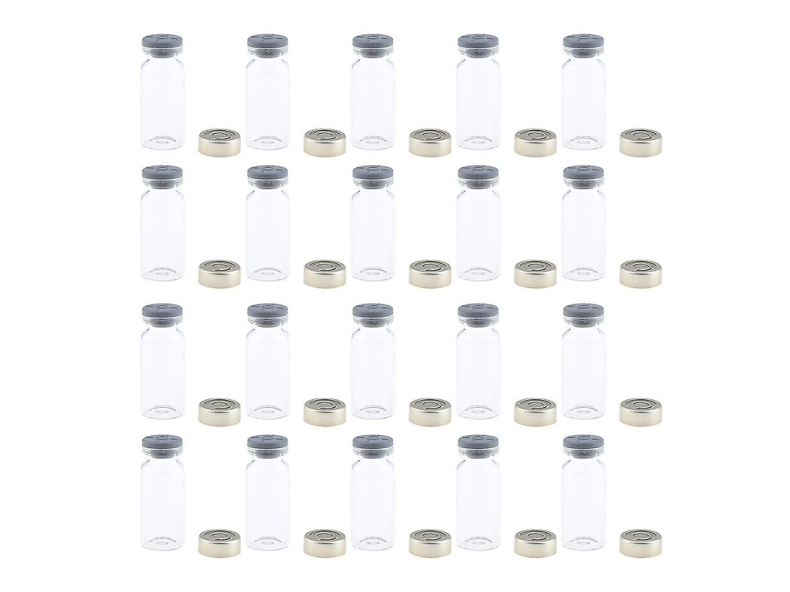 20 Viales De Vidrio Estériles Vacíos Sellados Para Suero, Frascos De 10 Ml.