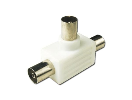 Electricidad derivacion tv 1macho-2hembras blanca blister 80007