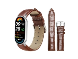 Correa para Xiaomi Smart Band 10/9/8/NFC - Piel - Hebilla - Textura de bambú (14 mm)