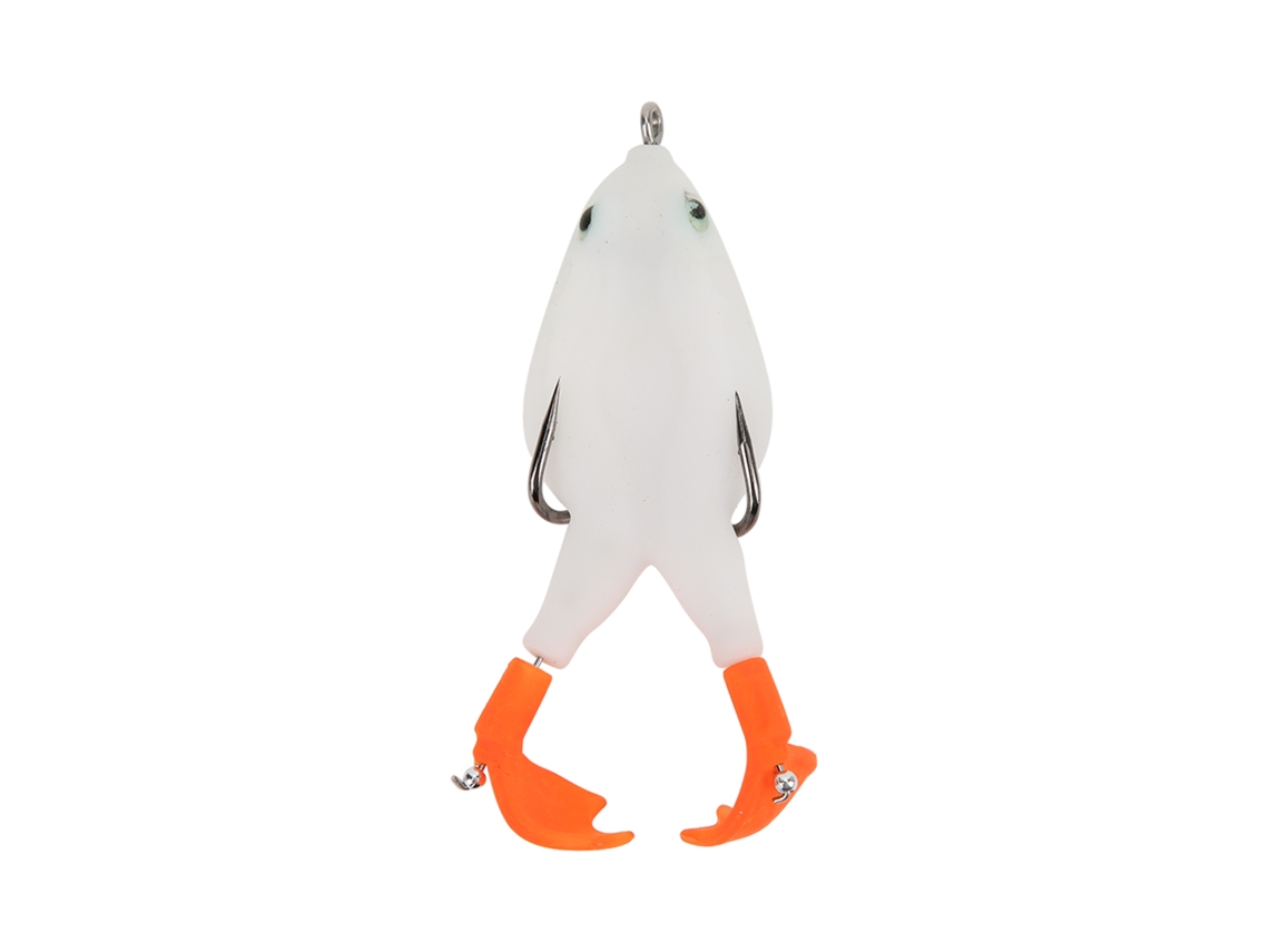 Señuelo De Pesca Con Forma De Rana, Con Doble Hélice Simulada, De Pvc Flexible Y Duradero, 9,5 Cm, Número 7.