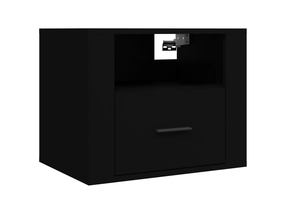 Mesita de Noche de Pared 50X36X40 Cm Negro