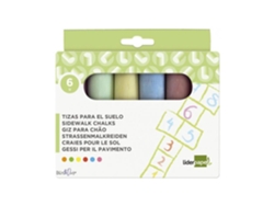 Liderpapel Tizas Suelo Colores Surtidos Caja 6 Unidades
