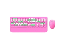Teclado y ratón inalámbricos de 2,4 GHz con teclas redondas para portátil Everley891