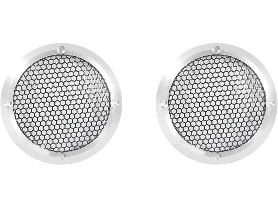 2 Rejillas Para Tweeters De Coche En Aluminio, 3,5 Pulgadas, Totalmente Metálicas.