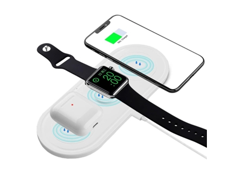 Estación de carga rápida inalámbrica 3 en 1, soporte de cargador magnético portátil para Iphone 12/11 Pro/Xr/Xs Max/8 Plus Apple BISBISOUS