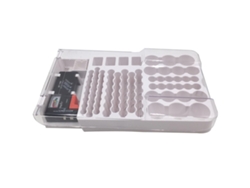Comprobador Digital De Baterías Para Detección De Voltaje, Gran Capacidad, Caja De Almacenamiento De Abs Blanca.