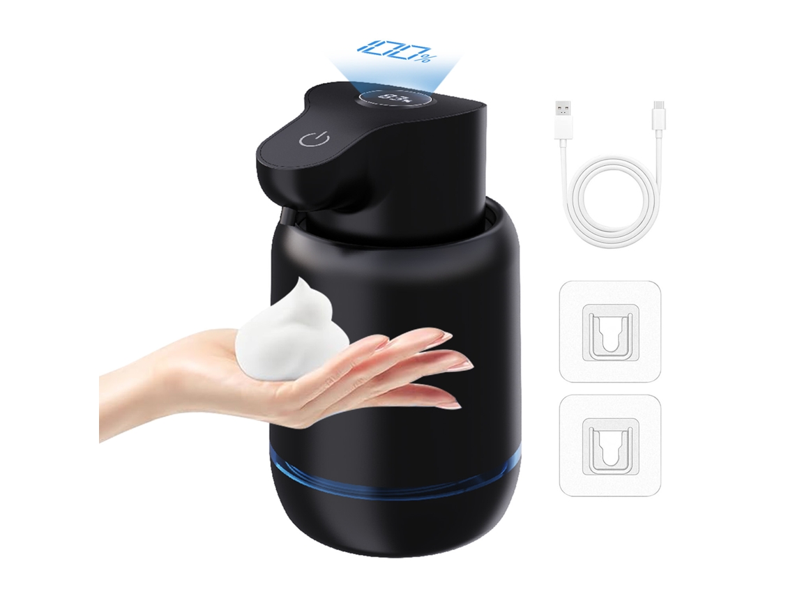 Dispensador automático de jabón en espuma sin contacto, recargable por USB, con cuatro velocidades ajustables, MDUG (tipo espuma)