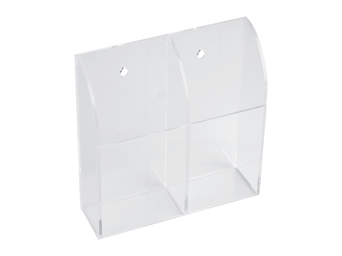 Caja De Almacenamiento Acrílica Para Montaje En Pared, Para Mando A Distancia De Aire Acondicionado, 2 Compartimentos.