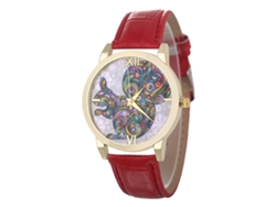 Reloj De Pulsera Casual Para Mujer Estudiante, Moda Cuarzo Rojo Brillante