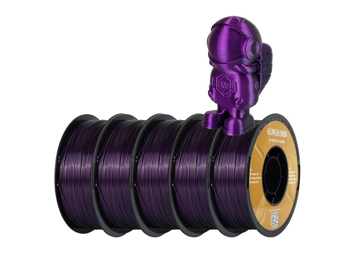 Filamento para impresora 3D Silk PLA, dos colores, rosa, rojo, negro, seda, OEM