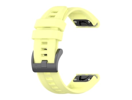 Correa de reloj inteligente para Garmin Fenix 5X 26 mm Correa de reloj deportiva de silicona de color puro (amarillo)