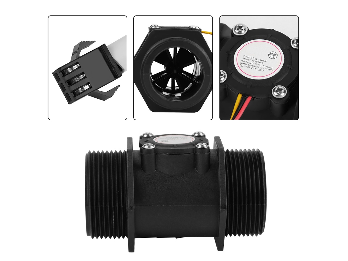2026horizon-medidor De Flujo Turbina Dn40 G1.5 Sensor De Flujo De Agua Interruptor Para Calentador De Agua
