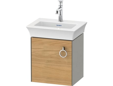 DURAVIT Tulip blanco, mueble de tocador colgado en la pared, ancho 384 x fondo 298mm, con 1x tope de puerta a la izquierda, con tirador, WT4250L