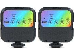 2 Mini Luces Led Rgb Portátiles Para Cámaras Dslr Y Videocámaras