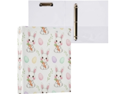 Besportble Carpeta De Conejito Pascua Redondo Y Portapapeles Oficina Pvc. 27,9 X 21,6 Cm 31,5 27 6
