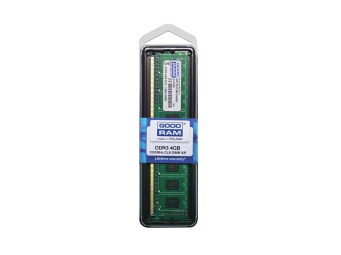 Memoria RAM DDR3 GOODRAM GR1333D364L9S/4G (4 GB - 1333 MHz - CL 9 - Verde)