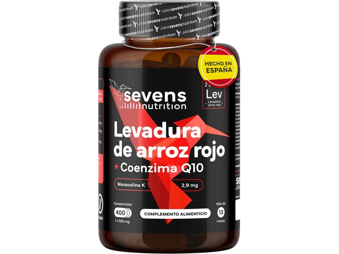 Arroz de levadura roja de Sevens Nutrition. Con Monacolin KE Coenzima Q10.