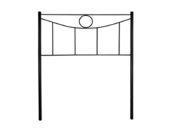 Cabecero FACTORY MUEBLES Marta (Negro - Hierro - 95 cm x 125)
