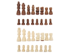32 Piezas De Ajedrez Internacionales De Madera, Bicolor, Figuras De Ajedrez, Juguetes Para Niños