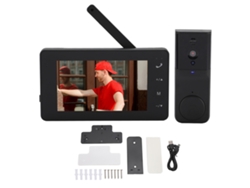 Sistema de videoportero inalámbrico con cámara de 1080p e intercomunicador bidireccional.