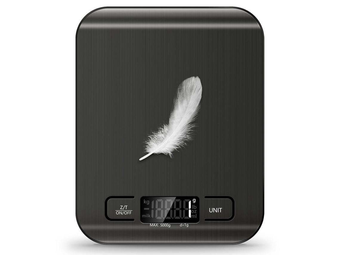 Báscula Cocina Digital 5 Kg Acero Inoxidable Pantalla Lcd Precisión 1 G Pilas Incluidas