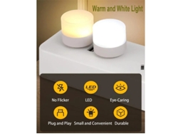 Mini Luz Nocturna Usb Yizhood Led Blanca Cálida Enchufable Blanca