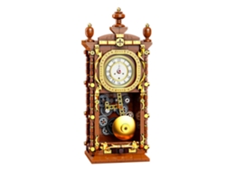 Juego de bloques de construcción de reloj de péndulo retro, con 751 piezas, incluye función de despertador y decoración de mesa. Mdug