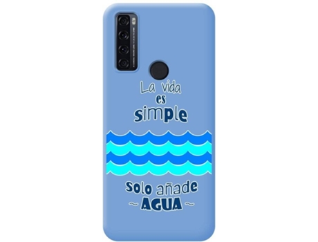 Carcasa para TCL 20 SE TUMUNDOSMARTPHONE Silicona Líquida Dibujos Azul