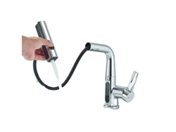 Grifo de cocina, diseño cascada, pantalla digital, cromo OEM