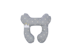 Cojín de soporte cervical para bebés, ideal para asientos de coche y cochecitos (Gris Corona) Spqment