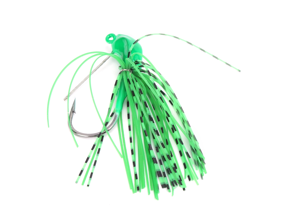 Lure Spinnerbait De Hoja De Sauce Anti-enredo Para Pesca De Lubina En Agua Dulce Y Salada Verde