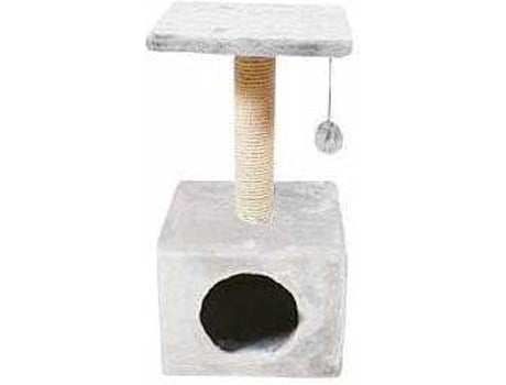 Rascador para Gatos NAYECO Savanna Town Gris Claro (30 x 30 x 60 cm)
