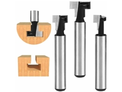 Broca Para Fresadora De Ranura En T De 8 Mm - 3 Piezas (7,93/9,52/12,7 Mm) Broca Con Hoja Para Herramientas De Carpintería