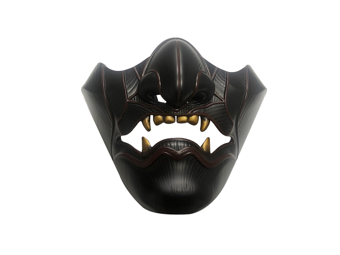 Dan26-máscara Media Cara Ghost Para Halloween Cosplay Personaje De Juego Tsushima Máscara Facial Fantasma