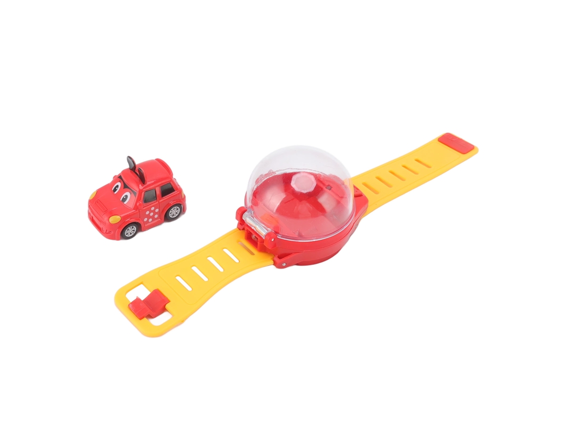 Mini Coche Teledirigido Con Control Remoto, Reloj, Carga Usb, Ideal Para Niños Mayores De 3 Años, Color Rojo.