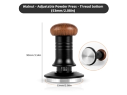Prensa de café espresso de 53 mm con resorte, 13,6 kg, acero inoxidable, placa
