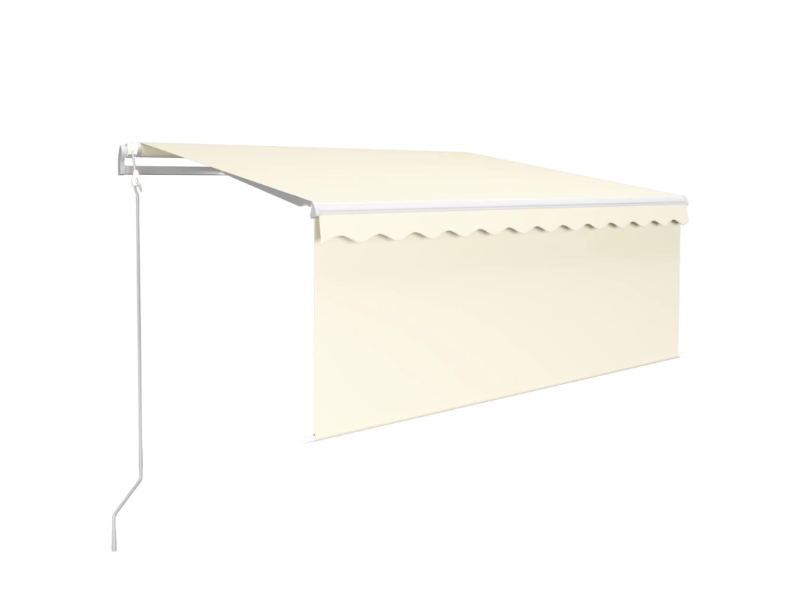 Toldo automático retráctil con persiana VIDAXL color crema (3x2,5 m)