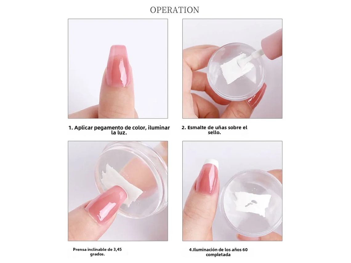 Kit De Limado De Uñas Con Puntas De Silicona, Incluye Dispensador De Tinta.