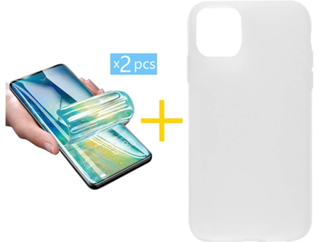 Carcasa + 2 Protectores de Pantalla para iPhone 12 Mini ACCETEL Transparente Mate