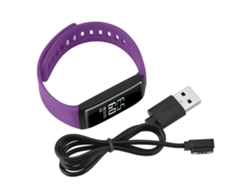 Pulsera Inteligente Monitor De Frecuencia Cardíaca Resistente Al Agua Reloj Deportivo Bluetooth Morado