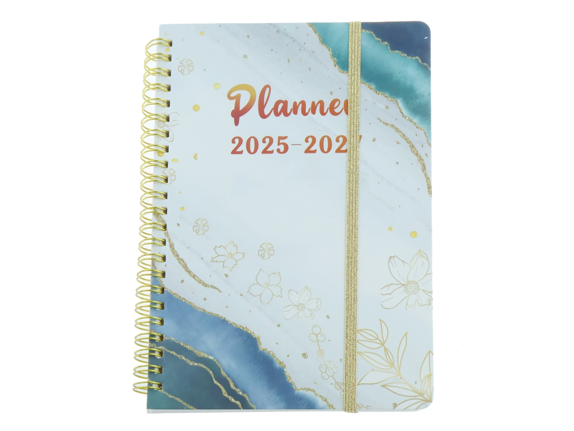 RNEMITERY Agenda 2025 Tapas Duras, Planificador Diario y Semanal 2025-2027, Calendario de Citas, Tamaño Aprox. A5 (21 x 15 cm)