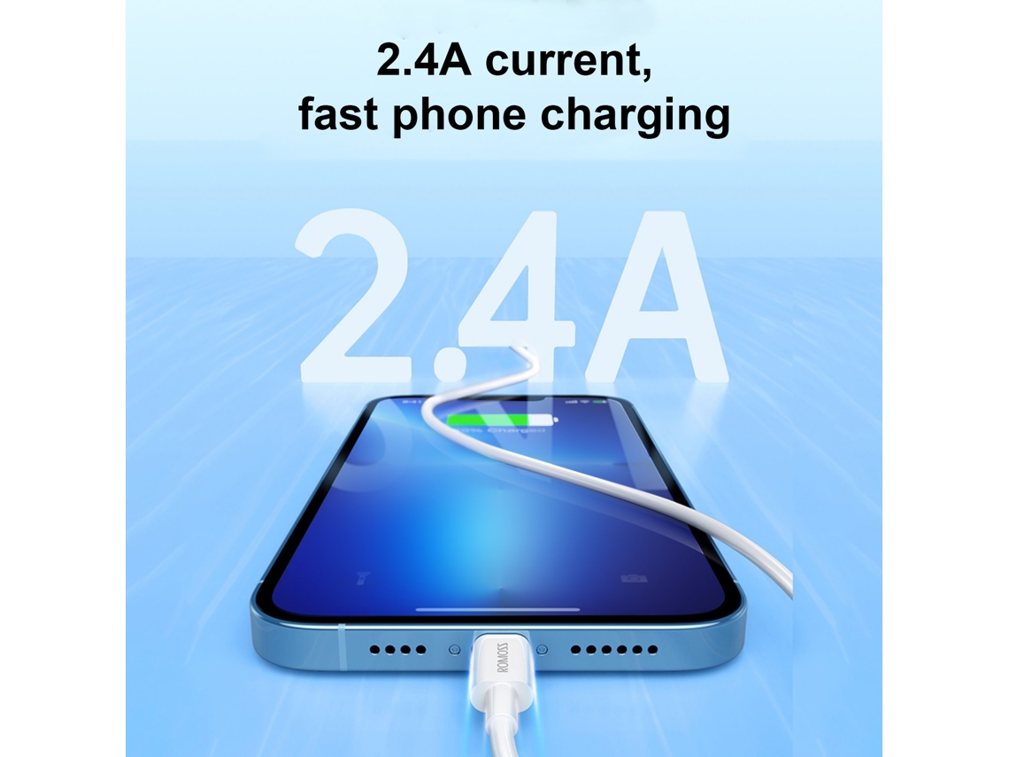 Cable De Datos De Carga Más Rápida Romoss Cb12 1m 2.4a
