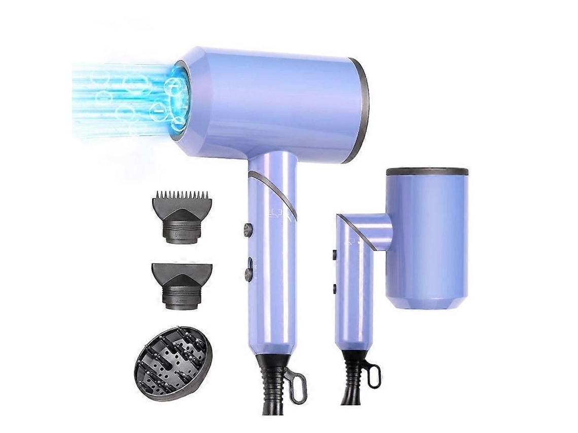 Secador de pelo de viaje compacto y plegable, profesional, iónico, potente, rápido, portátil, ligero, para bicicleta eléctrica.