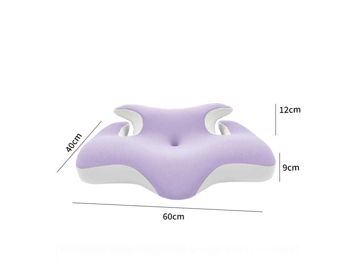 Almohada Para El Cuello Ergonómica De Espuma Viscoelástica Seda De Hielo Transpirable Y Con Un Sueño Seguro (morado) Cuich