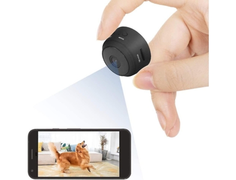 Mini cámara espía inalámbrica portátil 1080P con función de visión nocturna adecuada para ambientes interiores y exteriores negro BISBISOUS