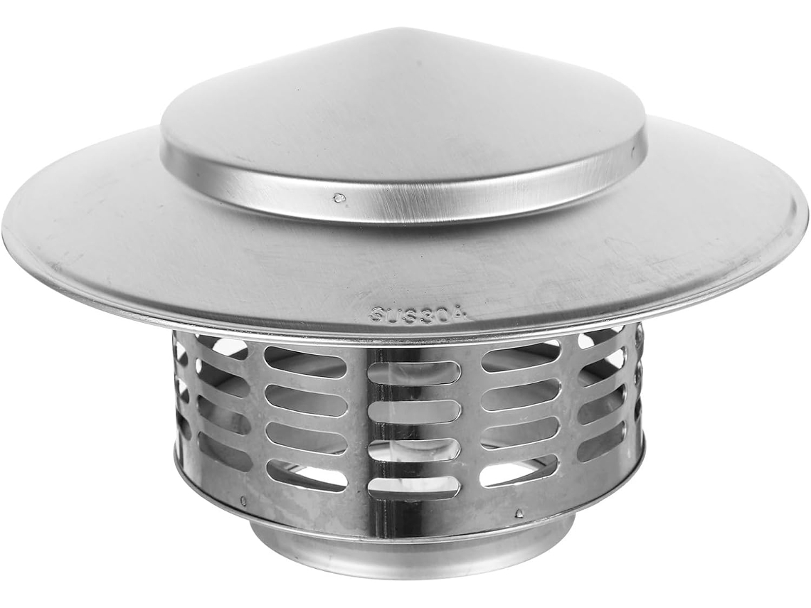 Tapa De Chimenea De Acero Inoxidable 304, Cubierta Impermeable Para Conducto De Humos De 75 Mm.