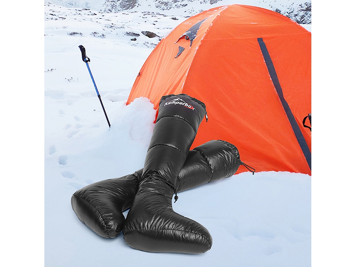 Botas De Invierno Cálidas Y Resistentes Al Viento, Con Plumón Y Cordón Ajustable, Ideales Para Acampar Y Dormir.