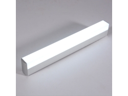Aplique De Pared Con Pantalla Cerrada De Acero Inoxidable + Iluminación Para Maquillaje, Bajo Consumo, Led De Alto Brillo - 55 Cm, Luz Blanca