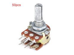 50 Unidades De Potenciómetro Rotativo Lineal Wh148 B20k Con Resistencia Variable Ajustable, 20 Mm