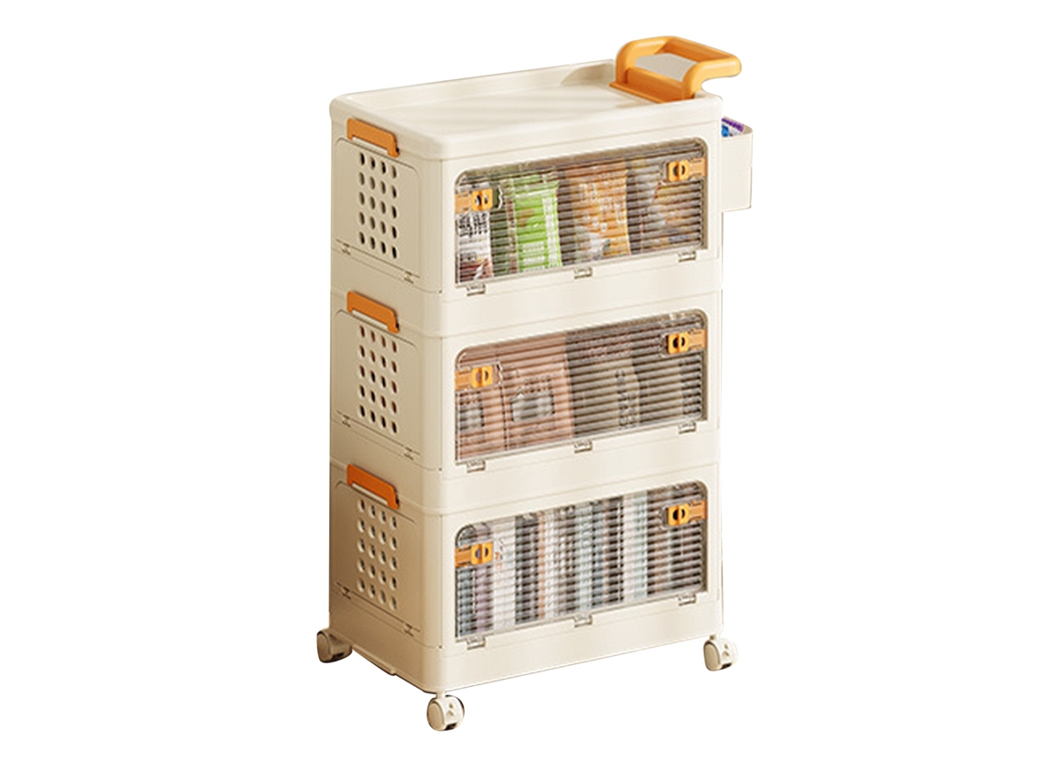 Cajas de almacenamiento plegables, resistentes, duraderas, portátiles y plegables, contenedores para refrigerios, juguetes, ropa y libros, 3 capas